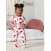 Gerber Baby Girl's 4-Pack Footed Pajamas, Apple and Woodland Floral,