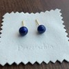 Silver 925 Lapis Lazuli Earrings, Natural Stone, Good Luck, Happiness,