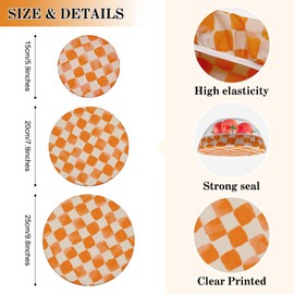 yuuzue 3 Pcs Beeswax Bowl Covers Reusable Cloth Cotton Bowl Covers Elastic Beeswax Food Wraps Elastic Fabric Cover Kitchen Storage Containers Lids for Bread Proofing Food Storage