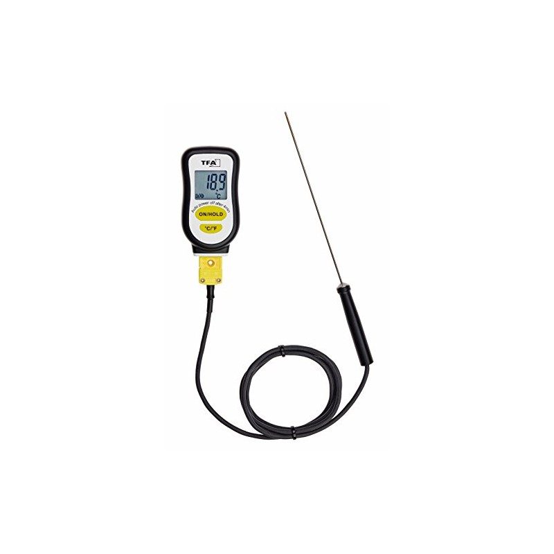 TFA-Dostmann Digitales Thermometer with Stainless Steel Probe Sous-Vide and Foam