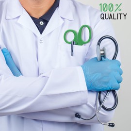 Medical Scissors 7.5" – Green Trauma Shears with Fluoride-Coated Non-Stick Blades, Stainless Steel Bandage Scissors for Doctors, Nurses, EMT, EMS, and Nursing Students - Green