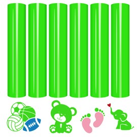 Tintnut Heat Transfer Vinyl Green Plotter Film Textile, Flex Film Plotter Textile, Pack of 6, 30 cm x 25 cm