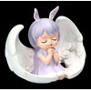 Enchanting Angel in Purple with Large Wings, Praying Figure, 8.5