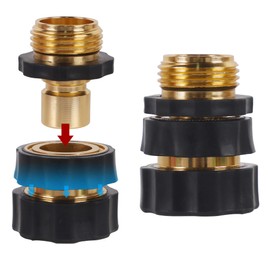 Biswing 3/4 Inch Garden Hose Quick Connector, Aluminum Male and Female Quick Connect Garden Hose Fittings, Quick Release Water Hose Connector Fitting (8 Pack)