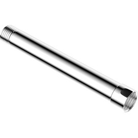 iFealClear Shower Arm Extension, Solid Brass Shower Head Extension Arm Water Outlet Lowers Existing Shower Head, Easy to Install Shower Pipe Extension for Bathroom, 6 Inch Chrome Finish 1PC
