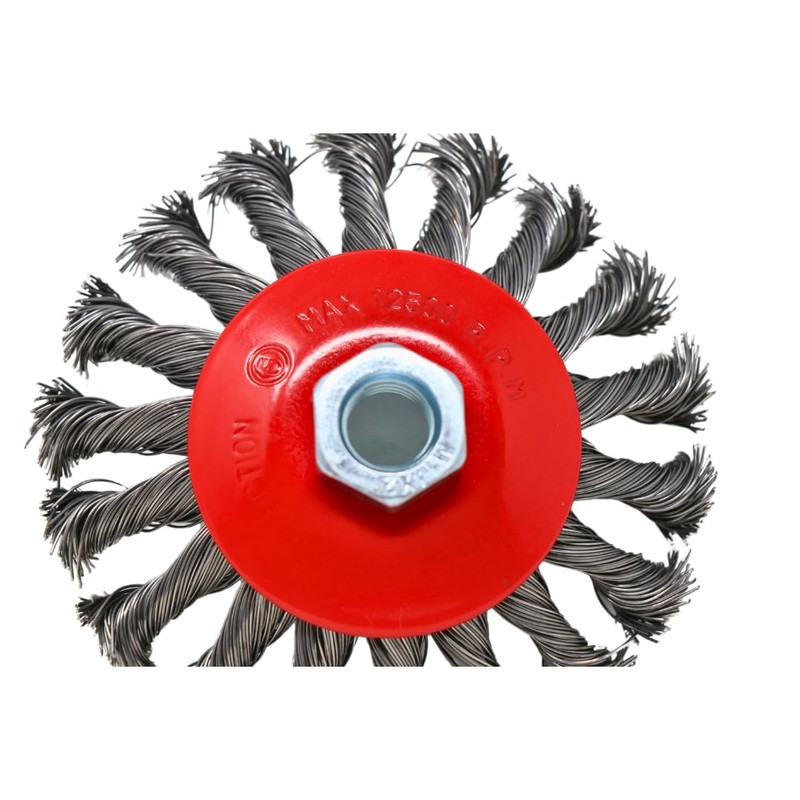 Twisted Wire Brush for Angle Grinder Flat 100 mm -