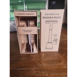 Albatross ZERO WASTE Club 3-PIECE SAFETY RAZOR With 10 Blades Copper Color Metal