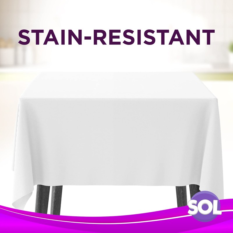 3pk White Table Cloth Party | 121 x 121cm |