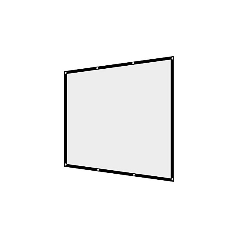 Projector Curtain Screen, Portable Projector Screen Foldable Non‑Crease White Projector