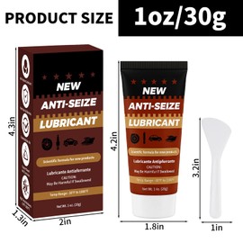 Copper Anti-Seize Brake Caliper Grease & Thread Lubricant - High Temp Copper Antiseize Compound Prevents Noise, Seizes - Use for Brake Pins, Bolts, Spark Plugs, Automotive Application - 1oz Tube 1Pack