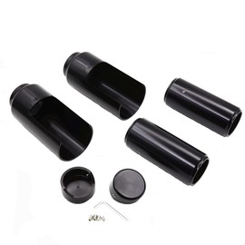 Aluminum Motorcycle Fork Cover Set Upper and Lower Fork Covers Tube Guards for Harley Softail Breakout FXBR FXBRS 2018-2021 Black