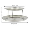 DYNAMI 2-Tier Seafood Tower Set,2pcs Thickened Stainless Steel Seafood Tray(10in+8in)