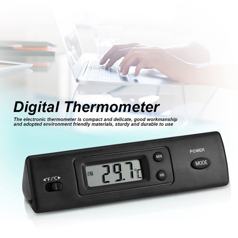 Wired Digital Indoor Thermometer for Outdoor Use, Electronic LCD Display