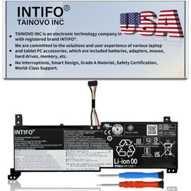 INTIFO 38Wh L20C2PF0 Laptop Battery Compatible with Lenovo IdeaPad 3-14ITL6 3-15ITL6 3-17ITL6 3-14ADA6 3-17IRU7 K14 V14 V15 G2-ITL G2-ALC G4-IRU L20B2PF0 L20L2PF0 L20M2PF0 L20M2PF8 [7.68V 2-Cell]