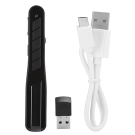 Wireless Presenter 2.4G Electronic Pointer Laser Red Light Projection Multifunction ConferenceBlack PR28