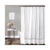 Lush Decor Hotel Collection Shower Curtain Fabric Minimalist Plain Style