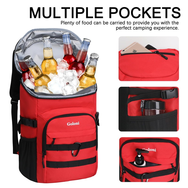 Upgraded Cooler Backpack 24 Cans – Lightweight Insulated Backpack Cooler,