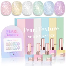 Double Rhythm 6 Pcs 15 ML Gel Polish Set Same Color Same Bottle Soak Off Gel Polish Kit Nail Art Manicure Salon DIY at Home for Women (Pink Yellow White Green Blue Purple-T6-21)