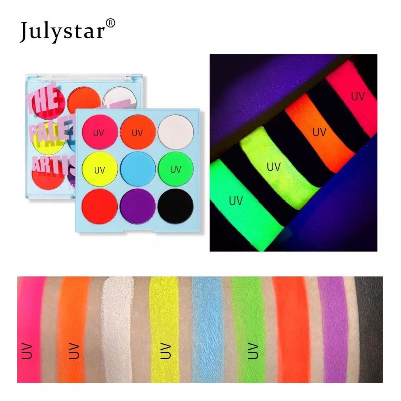 Fit Colors Lindo Kit Maquillaje Neon Brilla En La Oscuridad