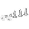 DTGN #10x1/2 White Silver Screws - 25Pack - 304 Stainless