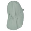 Sterntaler Unisex Peaked Cap Neck Muslin Sun Hat, Matt Green,