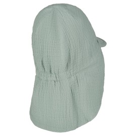 Sterntaler Unisex Peaked Cap Neck Muslin Sun Hat, Matt Green, 53