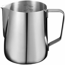 Milk Frothing Pitcher - 20 oz with Graduated Measuring Milk Cup Coffee Steaming Milk Cup, Coffee Milk Frothing Cup