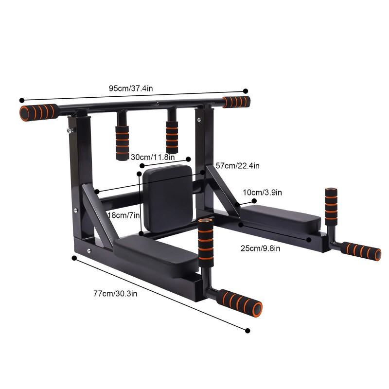 TBvechi Pull Up Bar Raise Dip Station Vertical Knee Exercise
