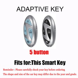 HIBEYO Key Fob Cover Compatible with 2024 2023 Hyundai Ioniq 6 Grandeur GN7 KONA Elanrtra Santa Fe Sonata Tucson 2025 Accessories Handmade Leather Key Case-5 Button Pink