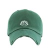 Lotus Flower Vintage Baseball Cap Embroidered Cotton Adjustable Distressed Dad