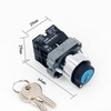 Latching Push Button Switch, 2 Position 22mm Self-locking Switch Lock