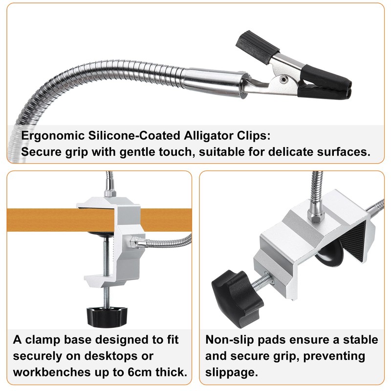 HARFINGTON Soldering Helping Hands, Third Hand Solder Tool Clamp Stand