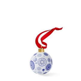 Spode Blue Italian 7 cm Ceramic Christmas Bauble - Spokes