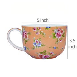 24oz Large Coffee Cups Soup Mugs with Handles Traditional Large Coffee Cup Large Bone China Coffee Mugs Cups for Soups Cereals