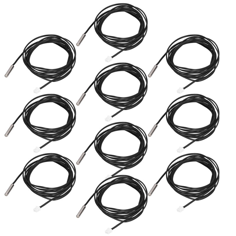 10Pcs Thermistor Sensor NTC Temp Probe 5x25mm Cylindrical Head 2