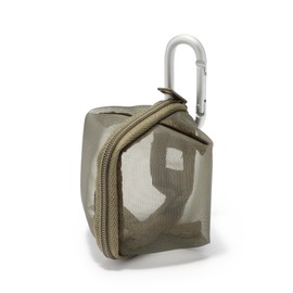 Muji 84475573 Nylon Mesh Compact Pouch, Khaki, Approx. 2.8 x 2.4 inches (7 x 6 cm)
