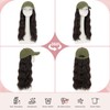 Hat Wigs, Hat with Hair Attached for Women Green 18"