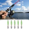 5 Pcs Luminous Squid Jig Hooks Glow Squid Jigs Squid