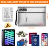 Noiposi 6400℉ Fireproof Document Bag with Lock,Dual-Zip Compartments Fireproof Money