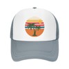 YNHXYFT Tropical Palm Tree Hat Mesh Cap for Men Women,