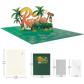 GREETING ART Eid Mubarak Greeting Card, 3D Pop-Up, Laser Cut, Art Paper, Festive Celebration for Friends, Family & Kids