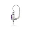 arete de gota de plata de ley con piedra de
