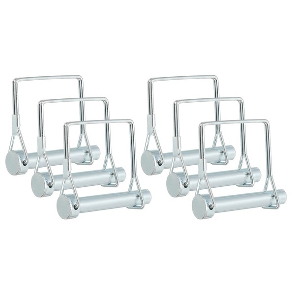 PATIKIL Trailer Coupler Pin 3/8x2-3/8x1.57"(D*L*IW), 6 Pcs Wire Lock Pin