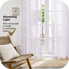 Deconovo Stores Curtains with Eyelets, Linen Look, Transparent Decorative Curtain,