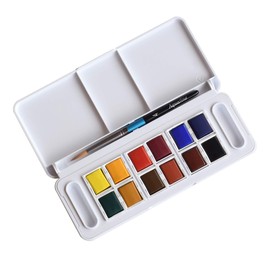 Daler-Rowney Aquafine 12-pc Watercolor Travel Set - Watercolor Paint Set for Watercolor Paper and More - High-Quality Watercolor Set for Artists and Students - Water Color Paint for All Skill Levels