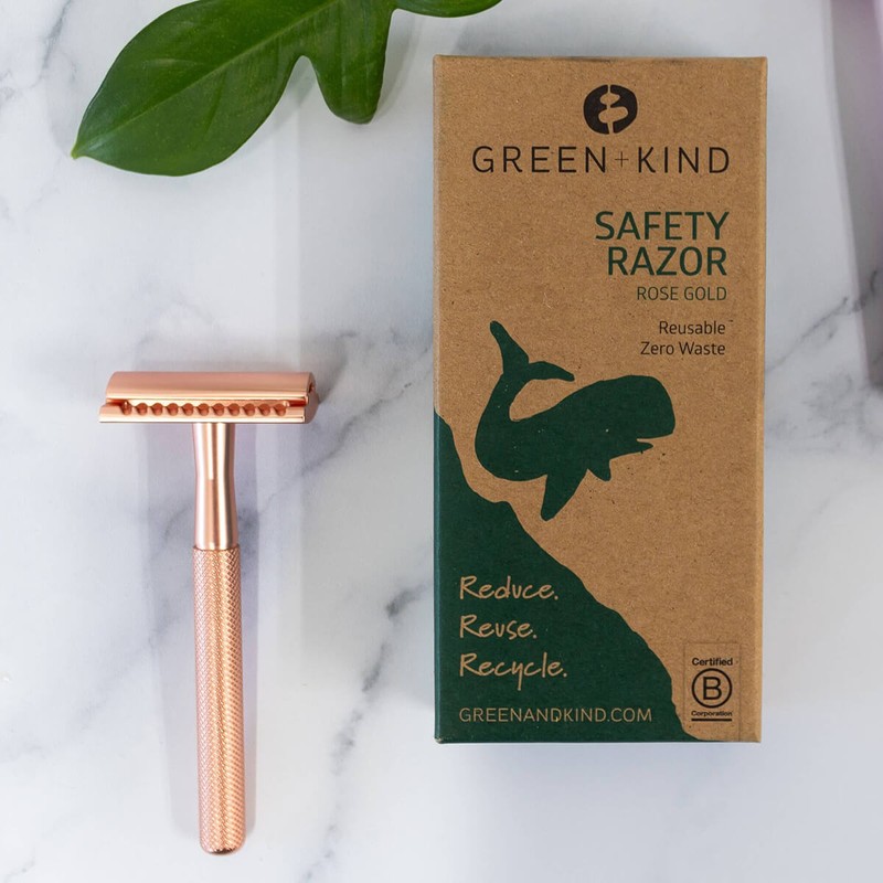 Green + Kind Reusable Safety Razor, Lavender