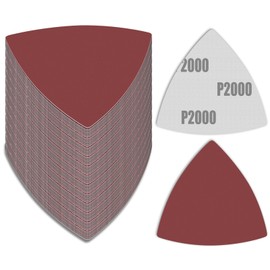 LOUZAGO 120 Pcs 2000 Grit Triangle Sanding Pads, Aluminum Oxide Multitool Sanding Pads Triangular Sandpaper, 80mm Detail Sander Sandpaper Oscillating Tool Sandpaper for 3-1/8" Oscillating Multi Tool