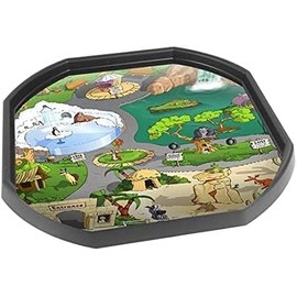 Alphabet Zoo Children's Tuff Tray Play Mat - 33.8 x 33.8 Inches - Vinyl - Tuff Tray NOT Included