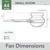 Hunter 44 inch Indoor Ceiling Fan No Light - Modern