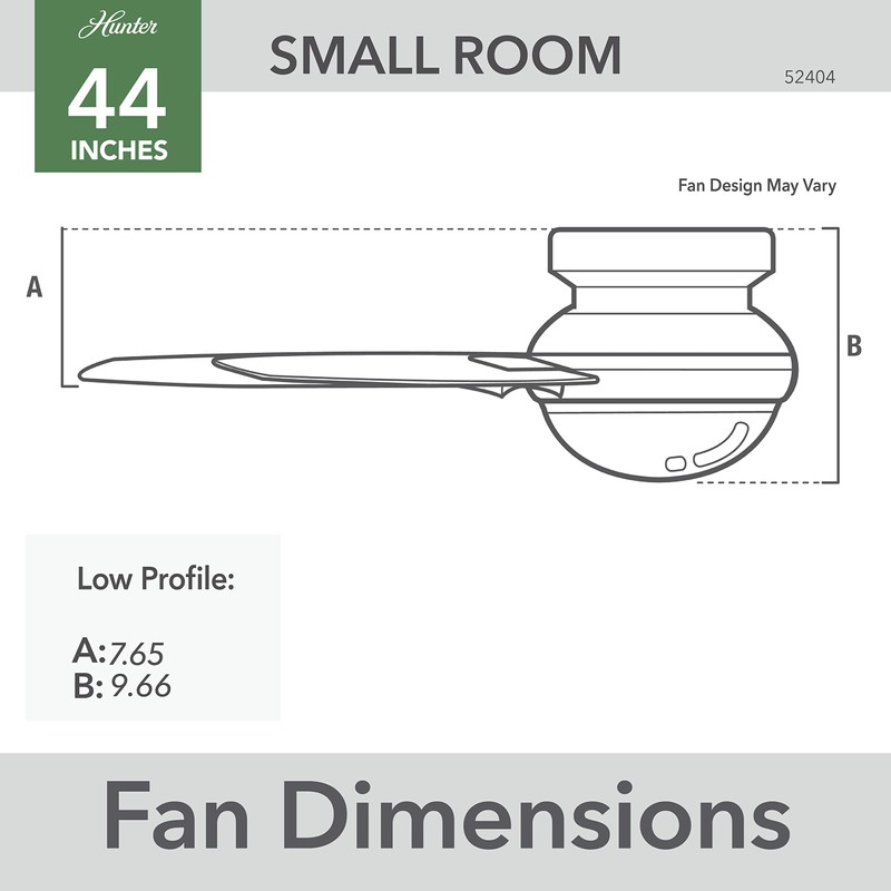 Hunter 44 inch Indoor Ceiling Fan No Light - Modern
